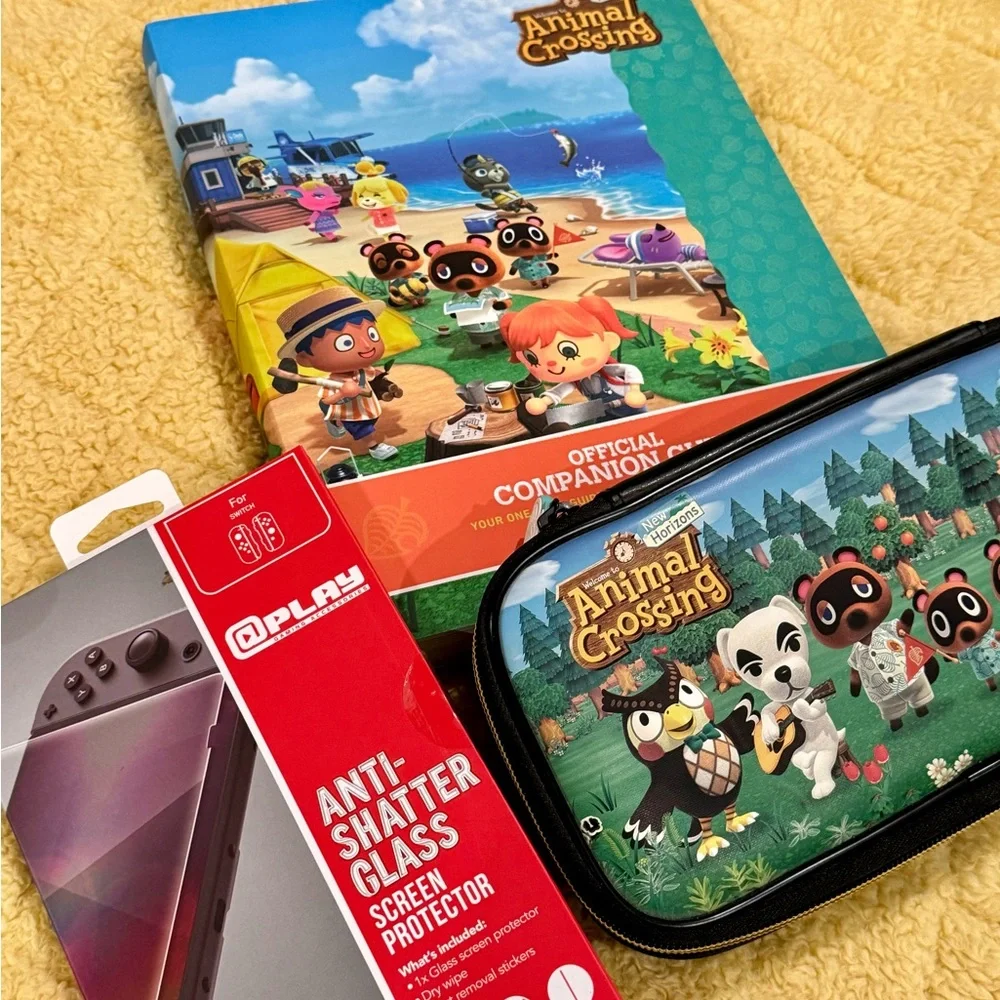 Animal Crossing: New Horizons Official Companion Guide Bundle & AC Switch Case